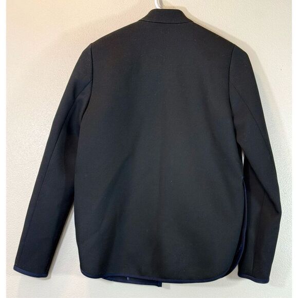 J. Crew  Black Tipped Twill Boxy Split Hemline Lined Blazer Jacket Women’s 0 - Picture 5 of 11